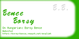 bence borsy business card